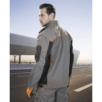 Blouse ARDON®VISION gray-orange, shortened - SALE Gray