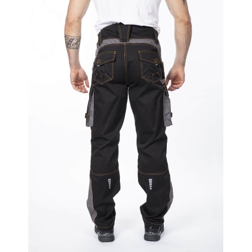 Waist trousers ARDON®VISION 02 black-grey, shortened Black