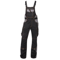 Pants with bib ARDON®VISION 03 black-grey, shortened Black