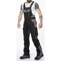 Pants with bib ARDON®VISION 03 black-grey, shortened Black