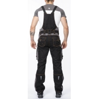 Pants with bib ARDON®VISION 03 black-grey, shortened Black