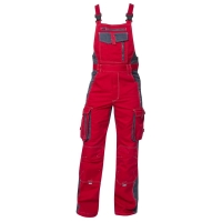Pants with bib ARDON®VISION 03 red-grey Red