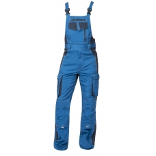 Nohavice s náprsenkou ARDON®VISION 03 sv. modro-tm. modré, skrátené 56 