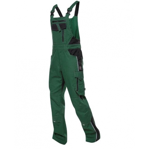 Nohavice s náprsenkou ARDON®VISION 03 zelené, skrátené