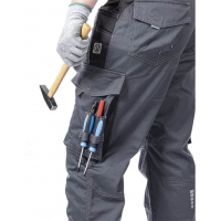 Nohavice s náprsenkou ARDON®VISION tmavo sivé, skrátené