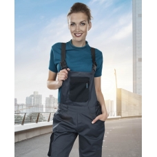 Women's trousers with bib ARDON®4TECH 03 grey-black, 164-172 Gray