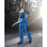 Nohavice s náprsenkou ARDON®4TECH 03 modro-čierne, skrátené