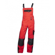 Pants with bib ARDON®PRE100 03 red-black