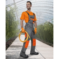 Pants with bib ARDON®2STRONG 03 grey-orange Gray