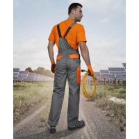 Nohavice s náprsenkou ARDON®2STRONG 03 sivo-oranžové