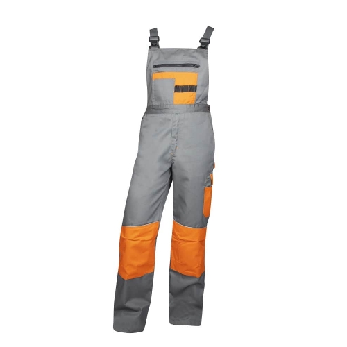 Pants with bib ARDON®2STRONG 03 grey-orange Gray