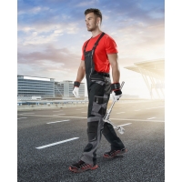 Pants with bib ARDON®R8ED+ black-grey, extended Black