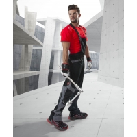 Pants with bib ARDON®R8ED+ black-grey, shortened Black