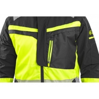 Blúza CXS NAOS, pánska, čierno-žltá Hi-Vis, reflexné pruhy