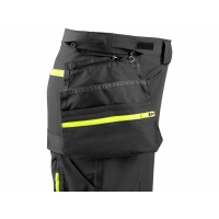 Nohavice CXS NAOS HV, pánske, čierno-žlté Hi-Vis, reflexné pruhy, veľ. 