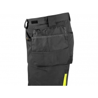 Nohavice CXS NAOS HV, pánske, čierno-žlté Hi-Vis, reflexné pruhy, veľ. 