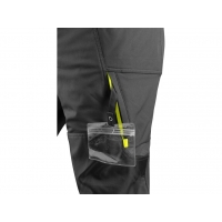 Nohavice CXS NAOS HV, pánske, čierno-žlté Hi-Vis, reflexné pruhy, veľ. 