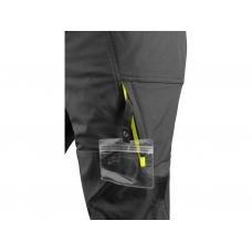 Nohavice CXS NAOS HV, pánske, čierno-žlté Hi-Vis, reflexné pruhy, veľ. 