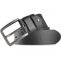 Opasok CXS TANO, 4 cm, 130 cm, kožený, nastaviteľná spona, čierny