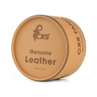 Opasok CXS TANO, 4 cm, 130 cm, kožený, nastaviteľná spona, čierny