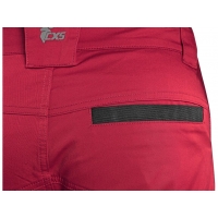 Nohavice CXS SOLIS FLEX, pánske, červeno-čierne, veľ. 