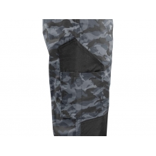 Nohavice CXS SOLIS FLEX, pánske, maskáčovo-čierne, veľ. 