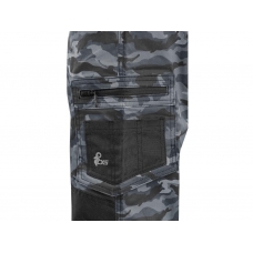 Nohavice CXS SOLIS FLEX, pánske, maskáčovo-čierne, veľ. 