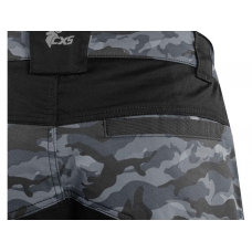 Nohavice CXS SOLIS FLEX, pánske, maskáčovo-čierne, veľ. 
