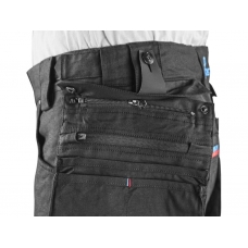 Kraťasy CXS LEONIS, pánske, čierne s modro/červenými doplnkami, veľ. 