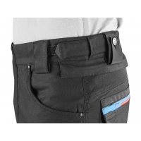 Kraťasy CXS LEONIS, pánske, čierne s modro/červenými doplnkami, veľ. 