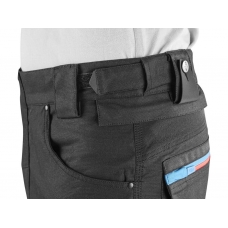 Kraťasy CXS LEONIS, pánske, čierne s modro/červenými doplnkami, veľ. 