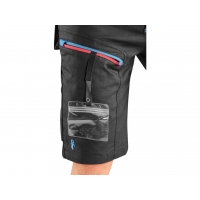 Kraťasy CXS LEONIS, pánske, čierne s modro/červenými doplnkami, veľ. 