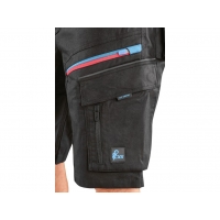 Kraťasy CXS LEONIS, pánske, čierne s modro/červenými doplnkami, veľ. 