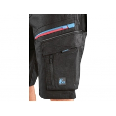 Kraťasy CXS LEONIS, pánske, čierne s modro/červenými doplnkami, veľ. 