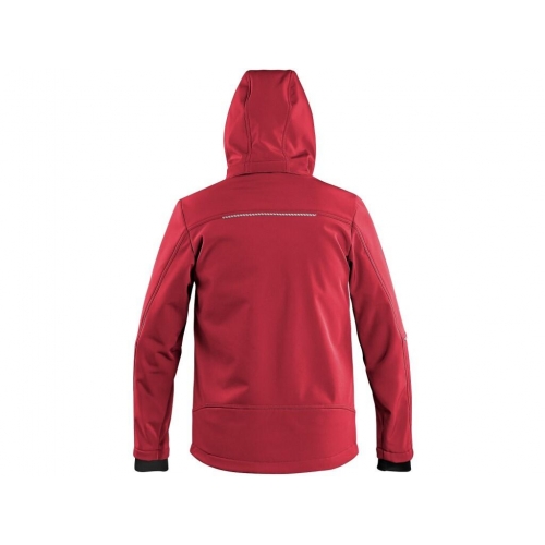 Bunda CXS STRETCH, detská, softshell, červená, veľ. 