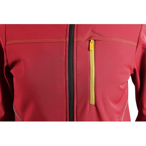 Bunda CXS STRETCH, detská, softshell, červená, veľ. 