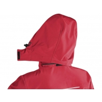 Bunda CXS STRETCH, detská, softshell, červená