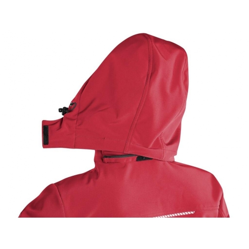 Bunda CXS STRETCH, detská, softshell, červená, veľ. 