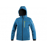 Bunda CXS STRETCH, detská, softshell, stredne modrá, veľ. 