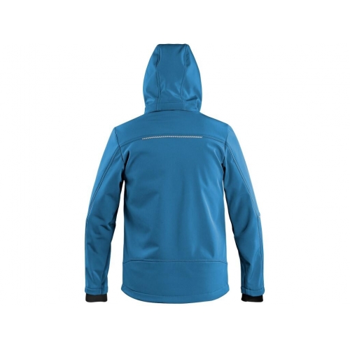 Bunda CXS STRETCH, detská, softshell, stredne modrá, veľ. 