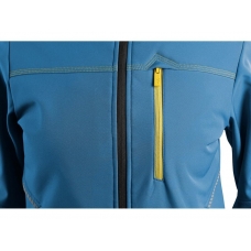 Bunda CXS STRETCH, detská, softshell, stredne modrá