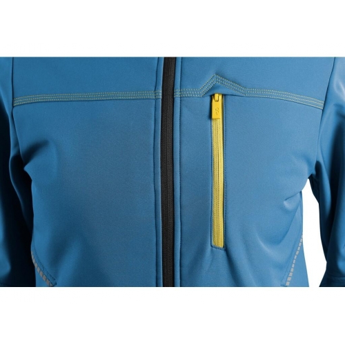 Bunda CXS STRETCH, detská, softshell, stredne modrá, veľ. 
