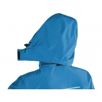 Bunda CXS STRETCH, detská, softshell, stredne modrá, veľ. 