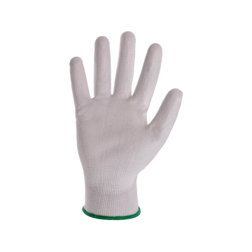 Gloves CXS BRITA WHITE, dipped in polyurethane