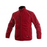 Men's fleece jacket OTAWA, red, sizing.