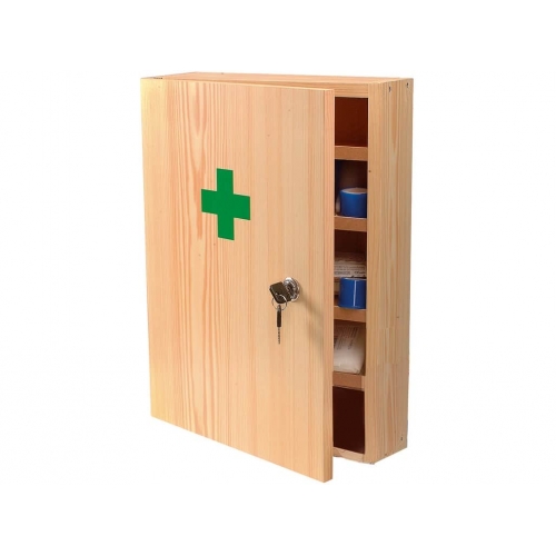 Wooden wall medicine cabinet