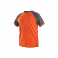 T-shirt with short sleeves OLIVER, orange-gray
