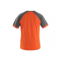 T-shirt with short sleeves OLIVER, orange-gray