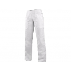 Women's trousers DARJA with elastic waist, white