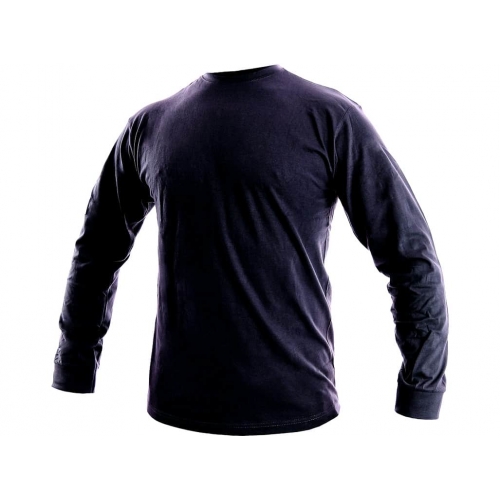 Pánske tričko s dlhým rukávom PETR, tmavo modré